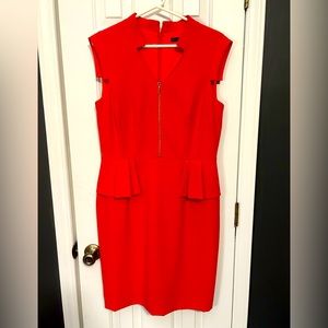 Antonio Melani Size 10 Coral-Red Dress
